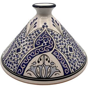 Williams Sonoma Tagine Hand-Painted Blue Moroccan Ceramic Cookware Lid Only